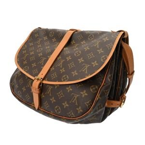 Louis Vuitton Saumur Canvas Brown Shoulder Bag Monogram